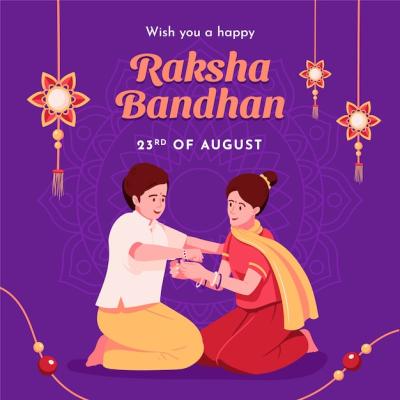 Hand Drawn Illustration for Raksha Bandhan Celebration – Free Download