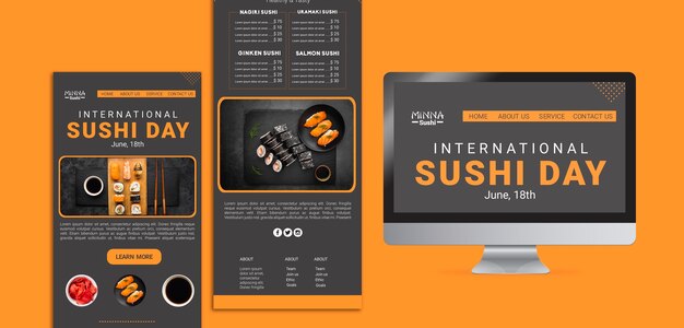 International Sushi Day Web Template – Free Download