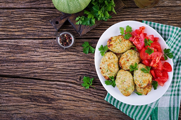 Chicken Cutlet Salad with Zucchini and Tomatoes – Free Download