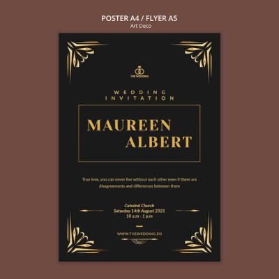 Art Deco Poster Design Template – Free Download