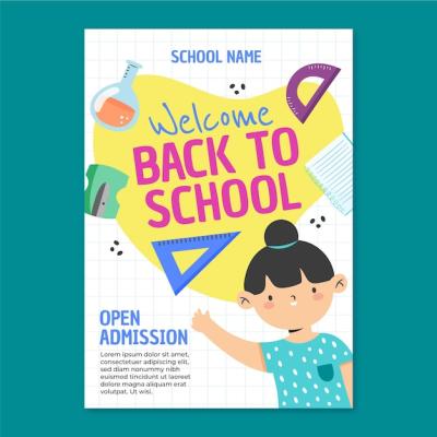 Back to School Vertical Poster Template – Free to Download