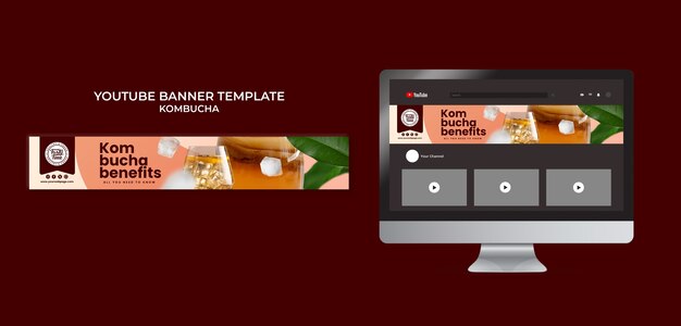 Kombucha Drink YouTube Banner – Free to Download