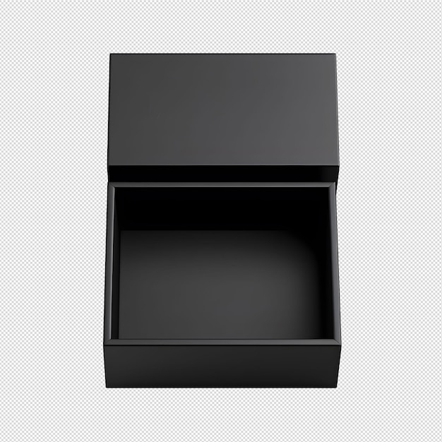 Black Opened Box Mockup for Product Display – Free Download