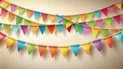 Colorful Bunting Banner for Festive Celebrations – Free Download