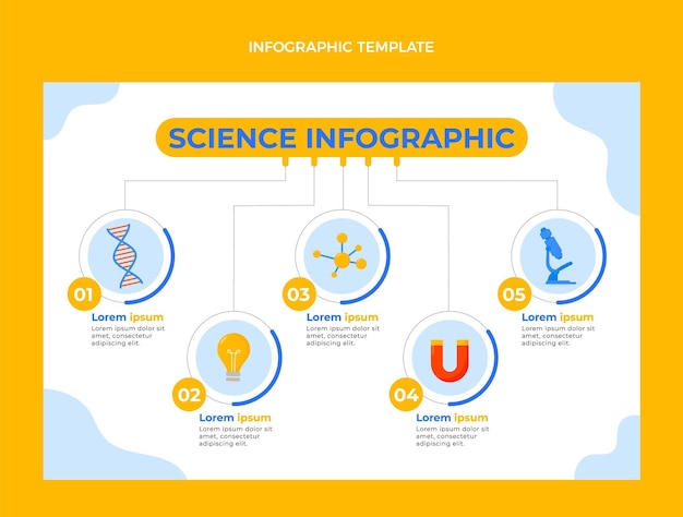 Science Infographic in Flat Design – Free Download