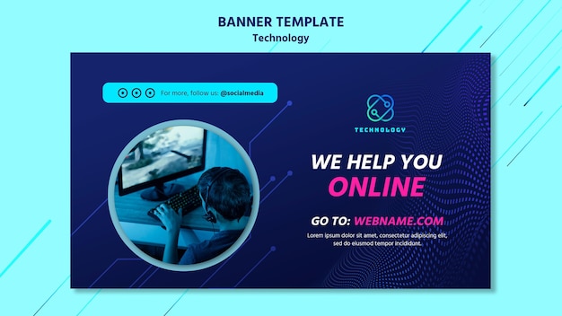 Modern Technology Banner Template – Free Download