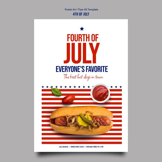 4th of July Poster Template – Free Download, Download Free Stock Photo