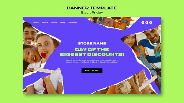 Black Friday Flat Design Template – Free Download