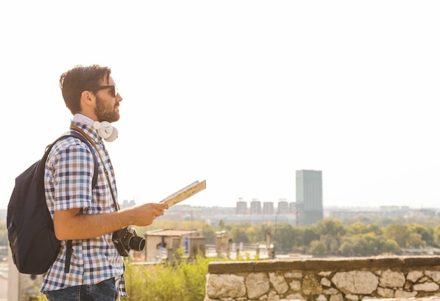 Young Male Hiker with Map – Free Stock Photo, Download Free