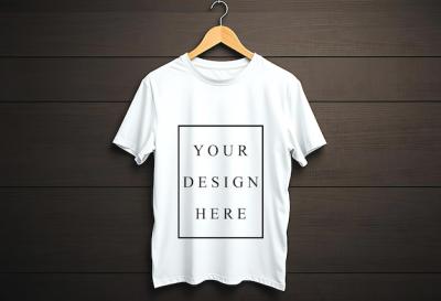 A White T-Shirt with a Black and White Design – Free to Download Stock Photo