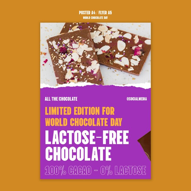 Celebrate World Chocolate Day with Our Poster Template – Free Download