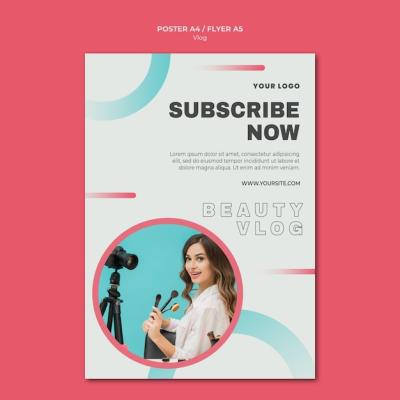 Vlog Concept Poster Template – Free Download