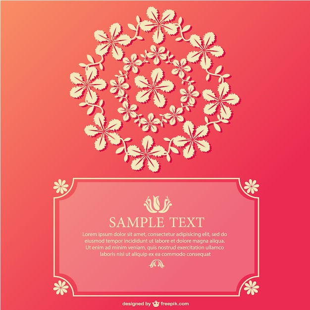 Floral Circle Card – Free Download for Stunning Vector Templates