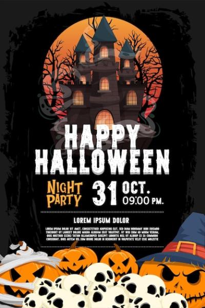 Happy Halloween (Trick or Treat) Poster for Invitation – Free Download