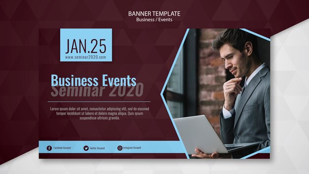 Business Events Banner Template – Free Download