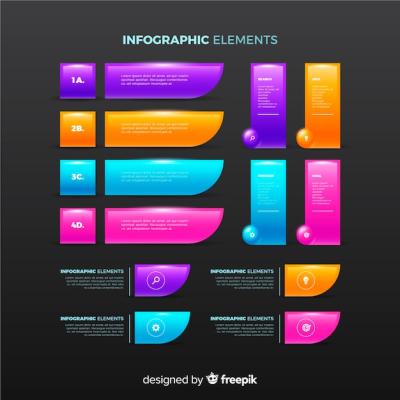 Realistic Glossy Infographic Elements – Free Download