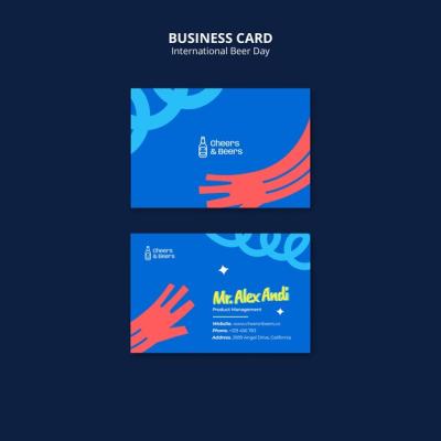 International Beer Day Business Card – Free Download