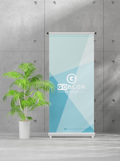 Stand Roll Up Banners Mockup – Free Download