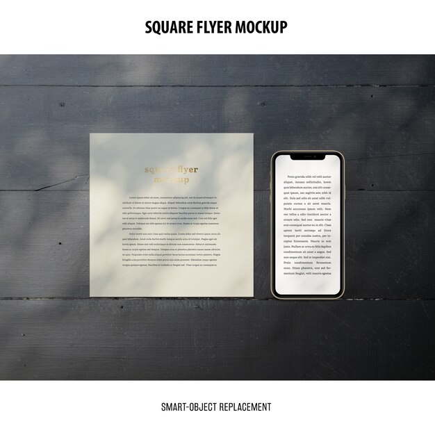 Square Flyer Mockup – Free Download, Free Stock Photo