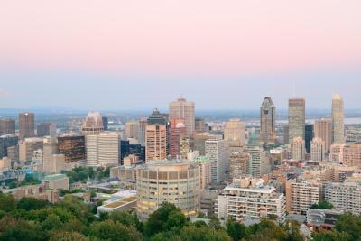 Montreal City Skyline at Sunset from Mont Royal – Free Stock Photo, Download Free