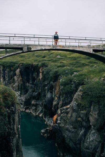 Man Traveler Walking Around Icelandic Landscape – Free Stock Photo, Download Free