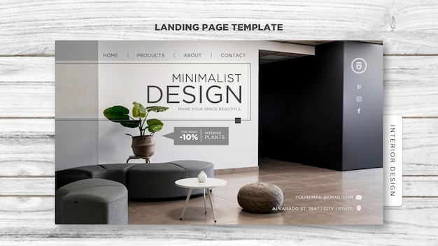 Interior Design Landing Page – Free Download