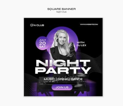 Night Club Template Design – Free to Download