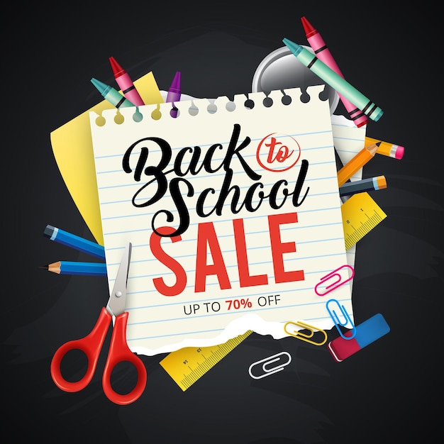 Realistic Back to School Sales – Free Download Free Stock Photo