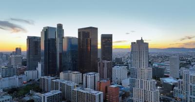 Stunning Los Angeles Downtown Skyline at Sunset – Free Download