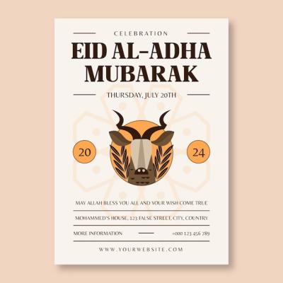 Creative Eid al-Adha Mubarak Poster Template – Free Download