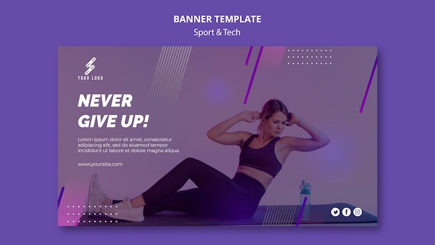 Sports and Tech Banner Template – Download Free Stock Photo