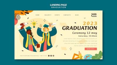 Graduation Celebration Landing Page Template – Free Download