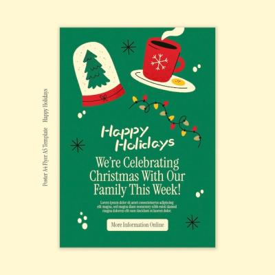 Happy Holidays Poster Template – Free Download