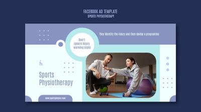 Flat Design Sport Physiotherapy Template – Free Download