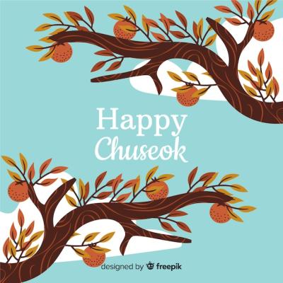 Beautiful Hand Drawn Chuseok Background – Free Download