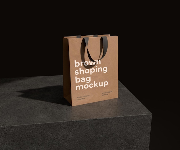 Brown Shopping Bag Mockup – Free Download, Download Free Stock Photo