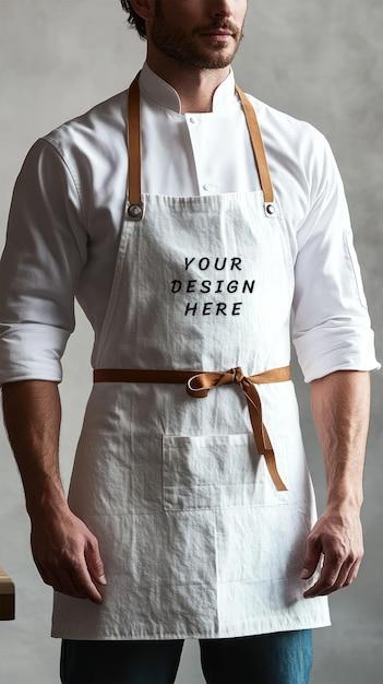 White Apron Mockup – Free Download