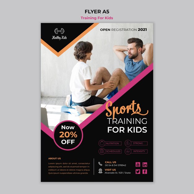 Training for Kids Flyer – Free Download