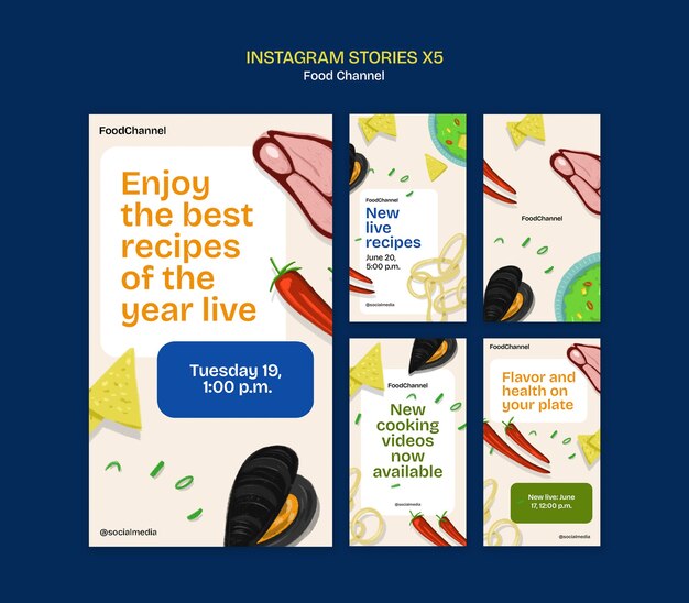 Engaging Food Channel Instagram Stories – Free Download