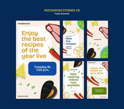 Engaging Food Channel Instagram Stories – Free Download