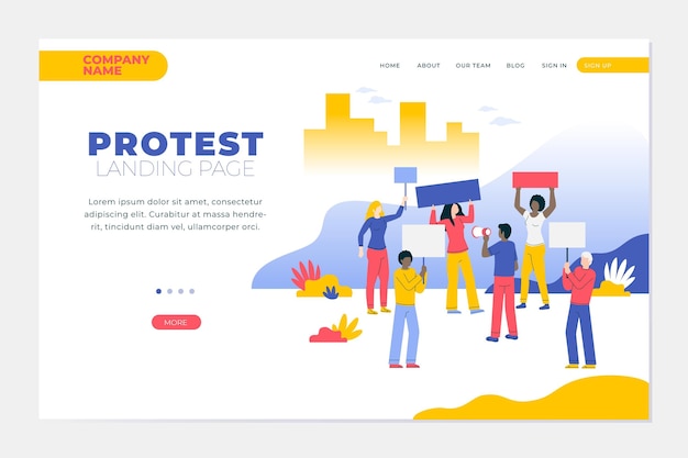 Protest Strike Vector Template – Free Download