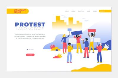 Protest Strike Vector Template – Free Download