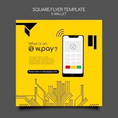 E-wallet Squared Flyer Template – Free to Download