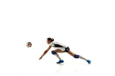 Young Female Volleyball Player Isolated on White Background – Free Download