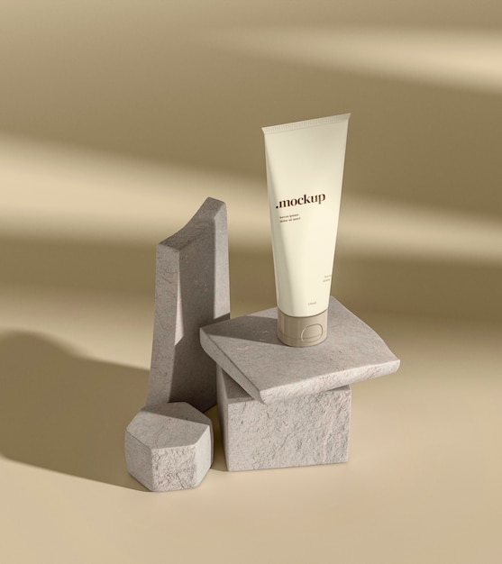 Sun Protection Cream Mock-Up with Packaging â Free Download