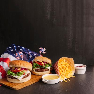 Delicious Hamburger Composition with Chips – Free to Download