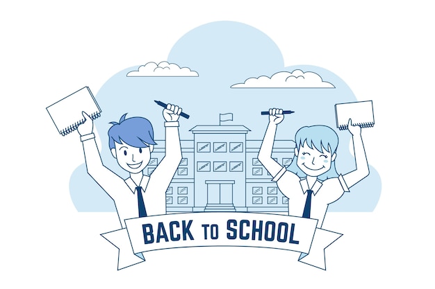 Hand Drawn Back to School Background – Free Download