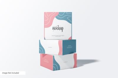 Square Box Packaging Mockup – Free to Download