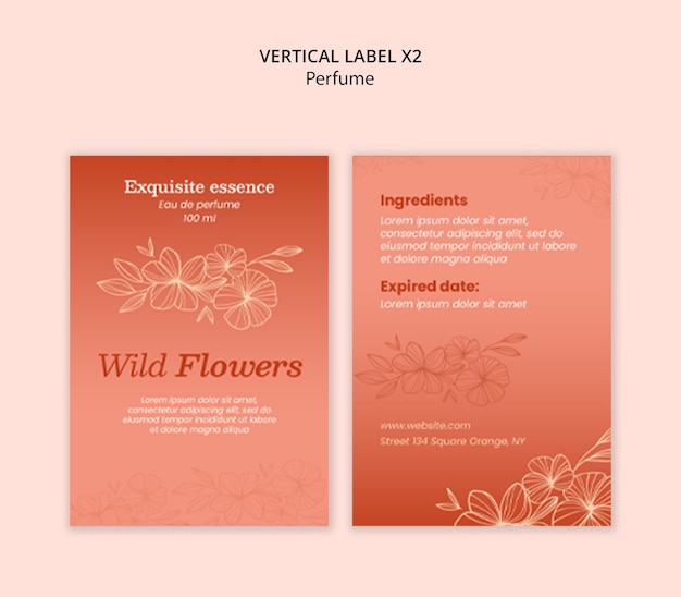 Perfume Template Design for Creative Projects – Free Download