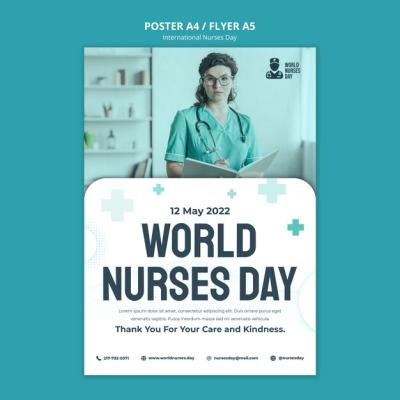 International Nurses Day Poster Template – Free Download